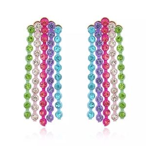 Zara Rhinestone Tassel Earrings